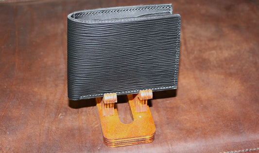 "Gatsby" Black Leather Bifold Wallet