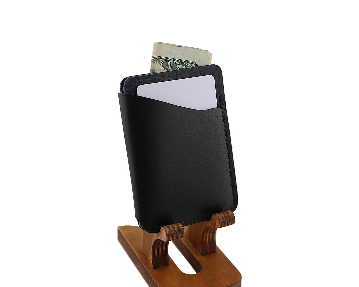 Full Grain Pueblo Leather Minimalist Wrap Cardholder Wallet