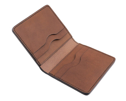 Brown leather wallet on a white background