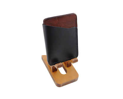 Full Grain Pueblo Leather Minimalist Wrap Cardholder Wallet