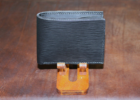 "Gatsby" Black Leather Bifold Wallet