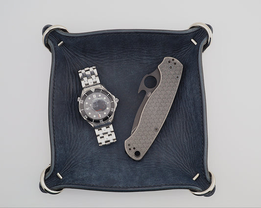 Full Grain Pueblo Leather Valet/Catch-all Decor Tray