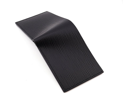 "Gatsby" Black Full Grain Leather Bifold Cardholder Wallet