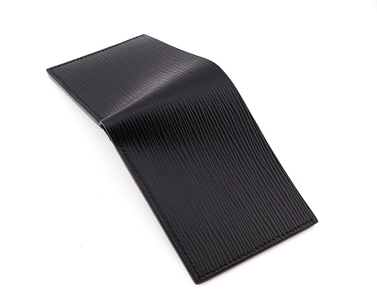 "Gatsby" Black Full Grain Leather Bifold Cardholder Wallet