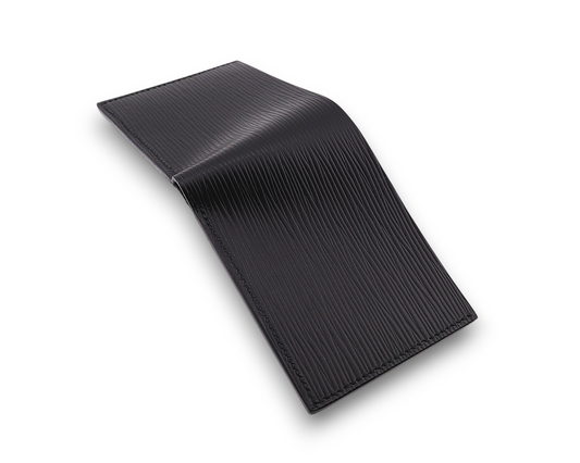 "Gatsby" Black Full Grain Leather Bifold Cardholder Wallet