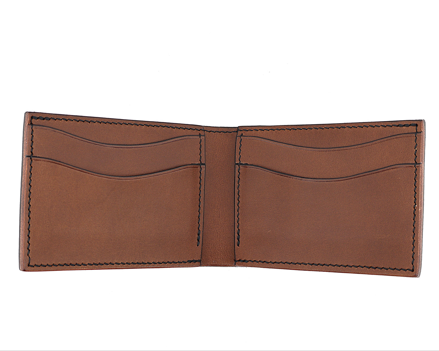 "Two-Step" Black & Brown Full Grain Leather Bifold Wallet