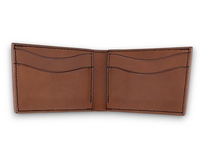 "Two-Step" Black & Brown Full Grain Leather Bifold Wallet