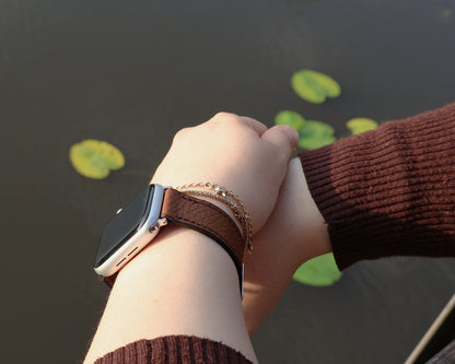 "The Acqua Strap" Full Grain Water Resistant Leather Apple Watch Strap