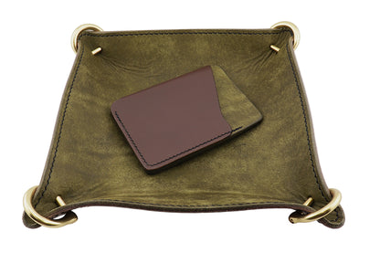 Full Grain Pueblo Leather Minimalist Wrap Cardholder Wallet