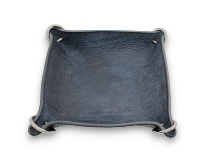 Customizable Full Grain Pueblo Leather Valet/Catch-all Decor Tray